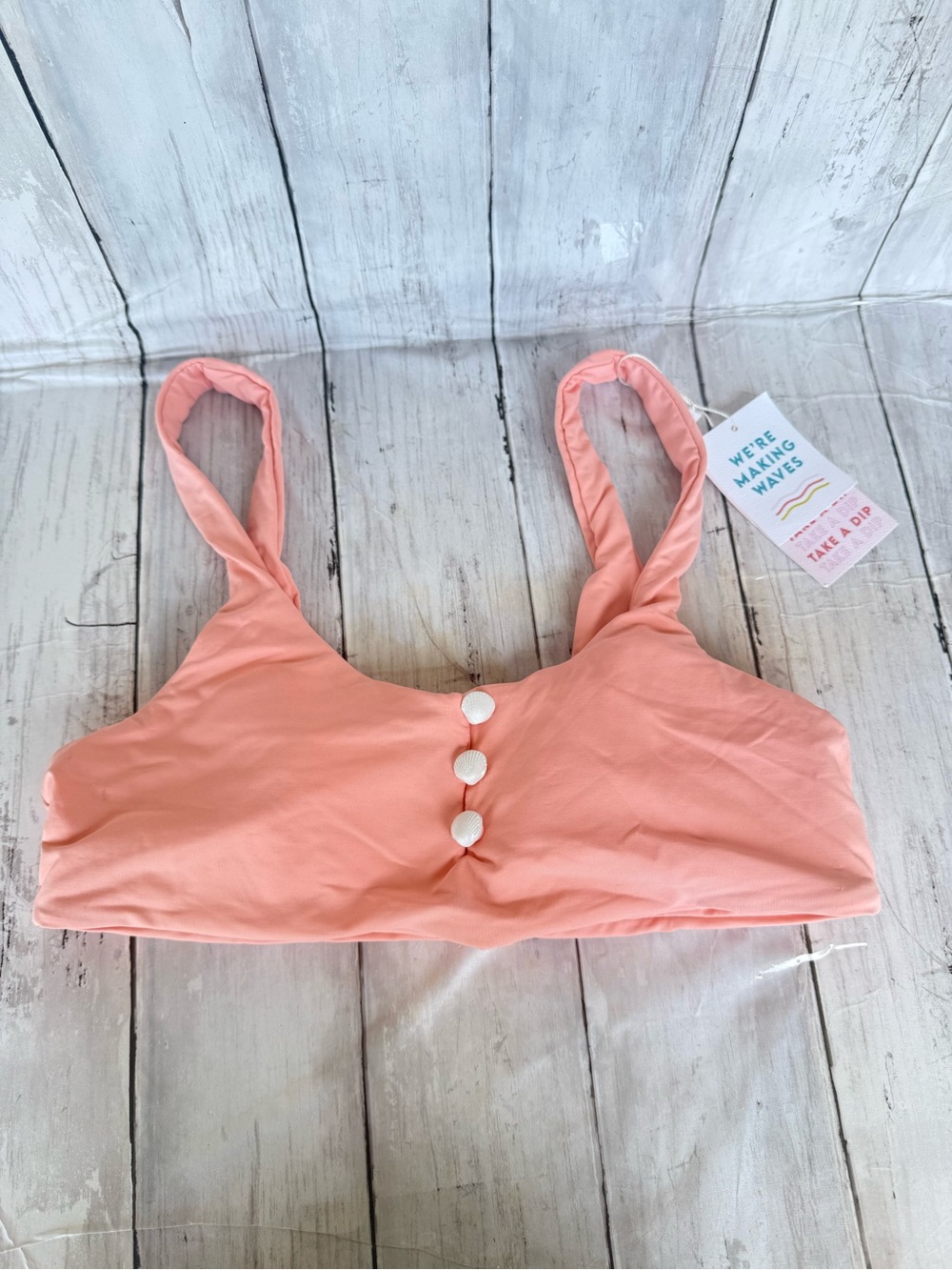 Dippin' Daisy's pearlescent shell bikini top